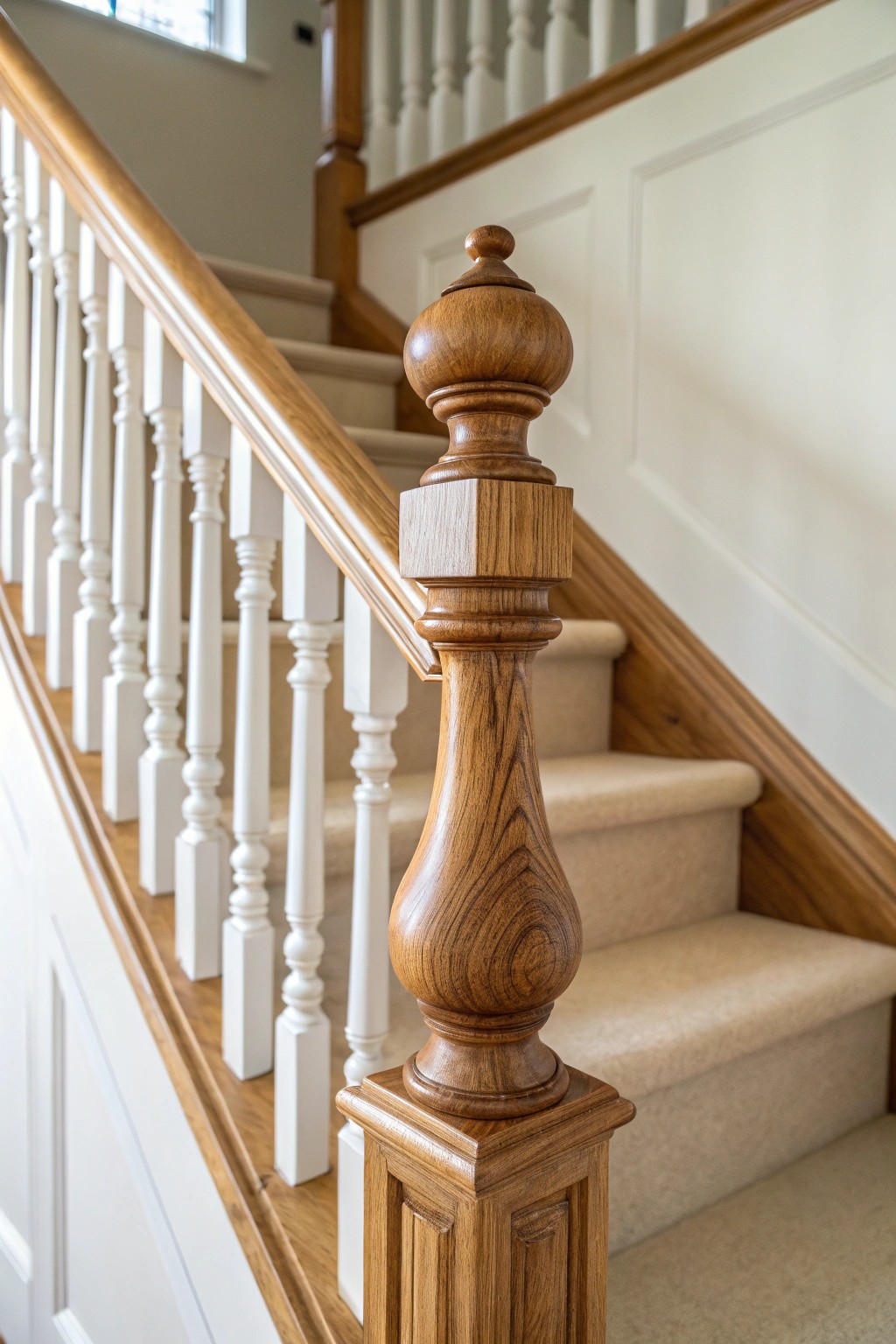 Classic turned spindle: timeless elegance in every detail.