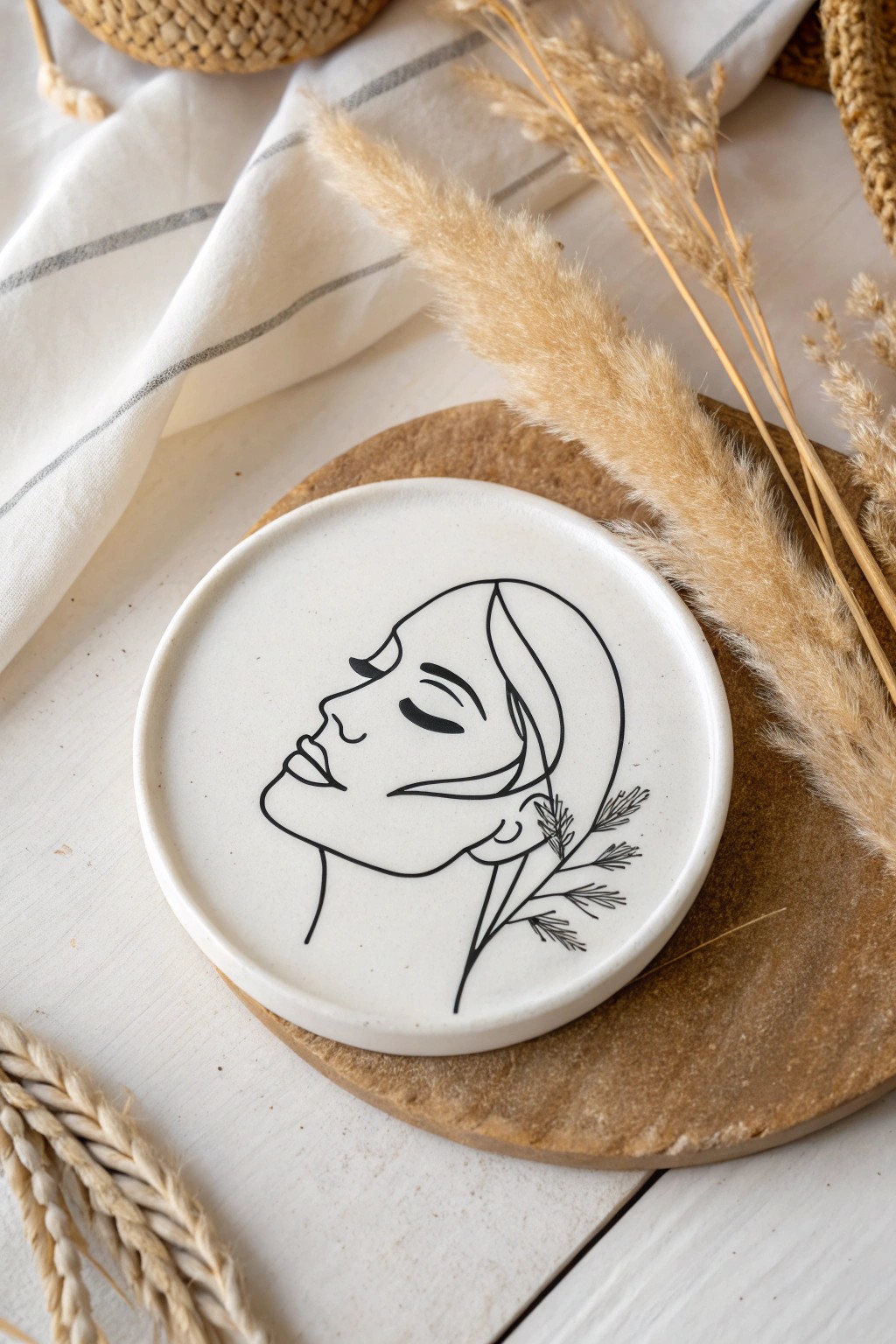Minimalist elegance: line art sticker for your modern, personal touch.