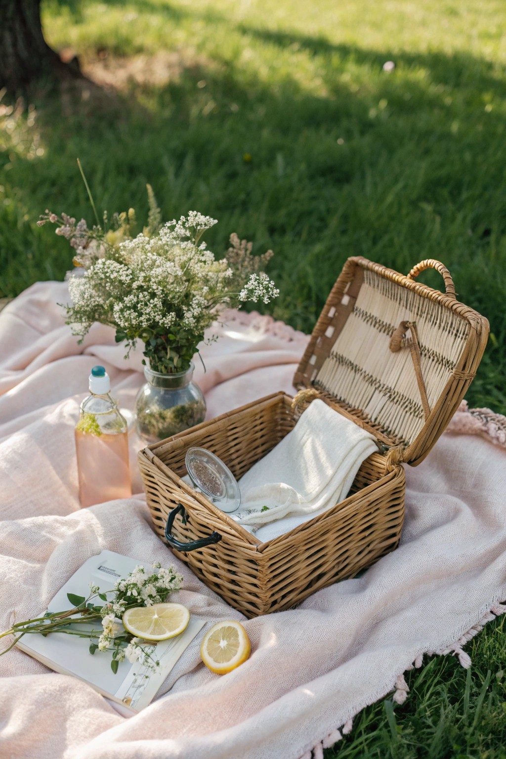 Chic backyard picnic basket—effortless style for a dreamy birthday soirée.