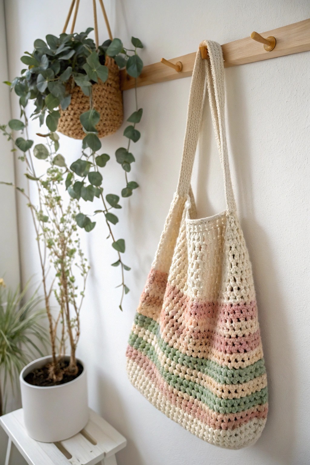 Effortless style: a handcrafted crochet tote for every chic market run.