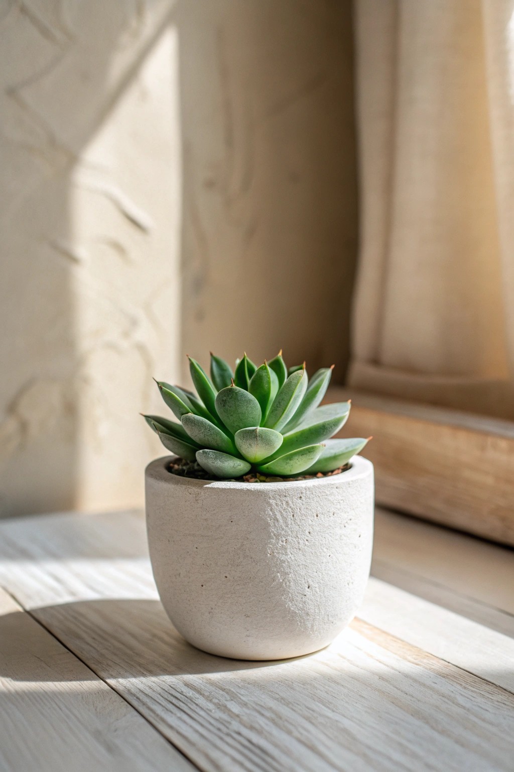Charming mini clay succulent—perfect little plant love for your shelf.