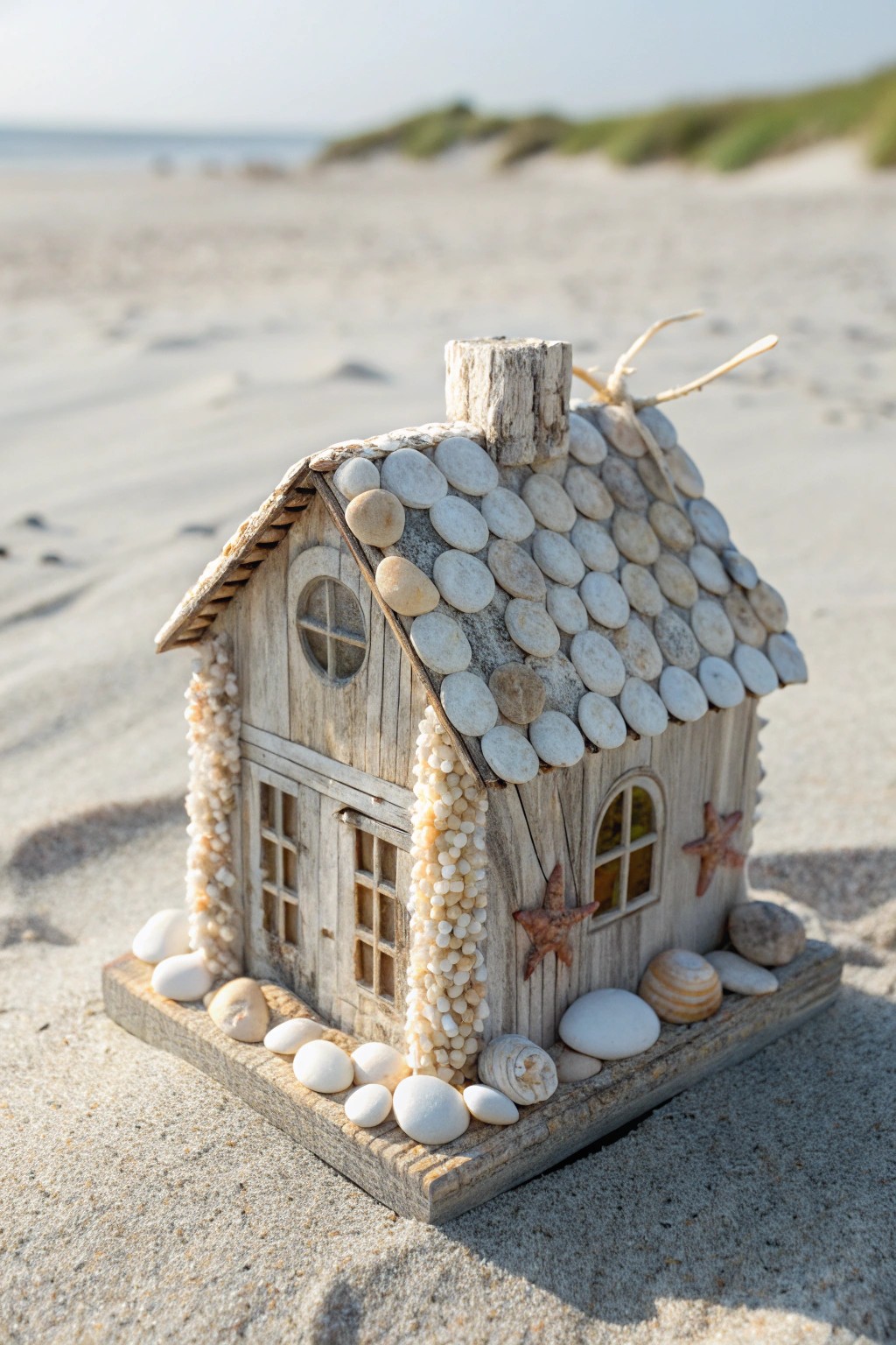 Bring coastal magic to your garden with a handcrafted seashell fairy house.