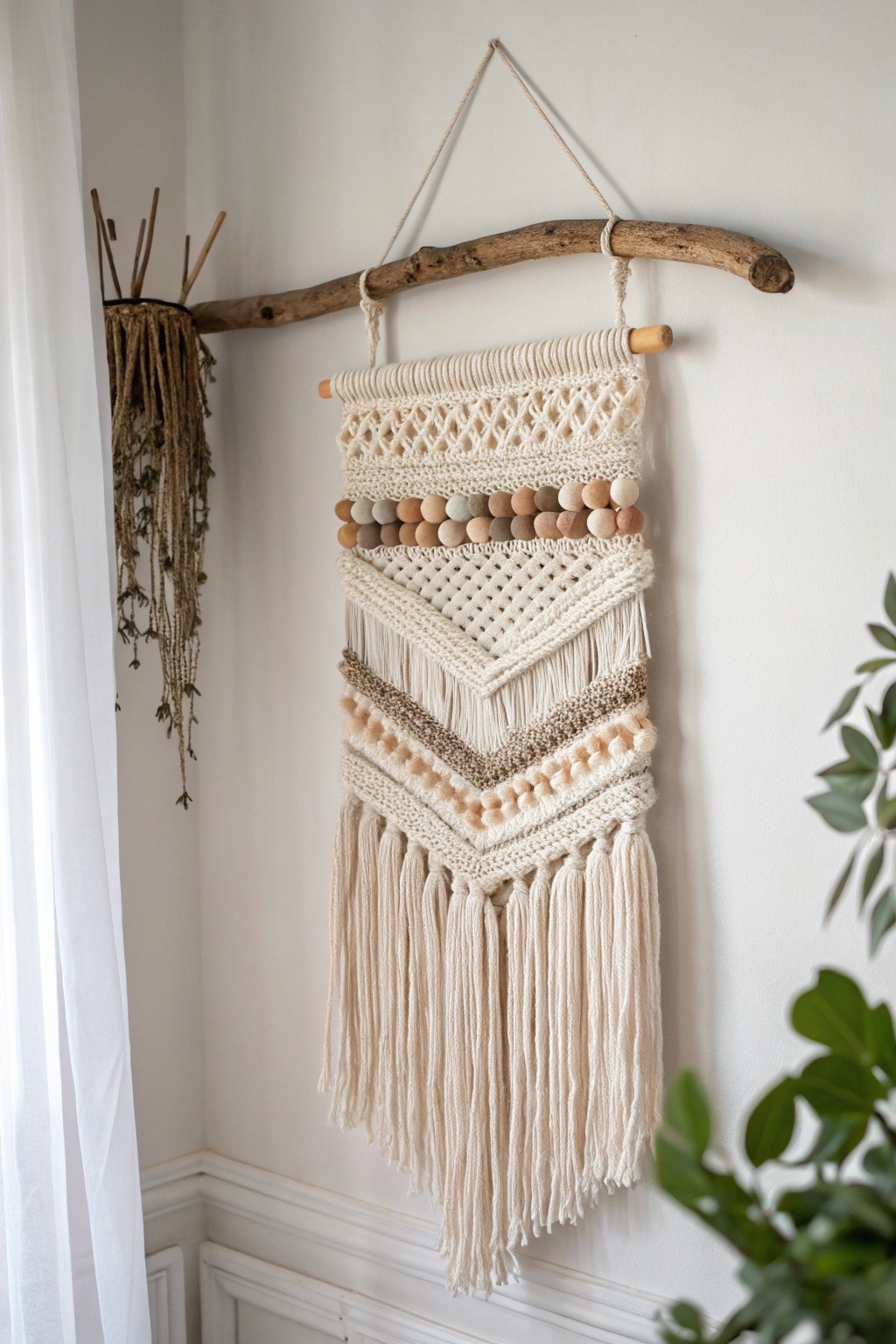 Elevate your space with a handcrafted boho wall hanging—where minimalist charm meets artistic texture.