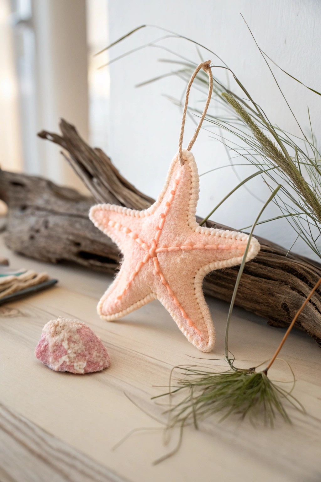 Handcrafted felted starfish—simple, coastal charm inspired by the sea.