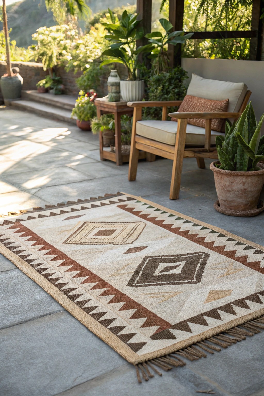 Transform your patio with a handcrafted, budget-friendly outdoor rug.