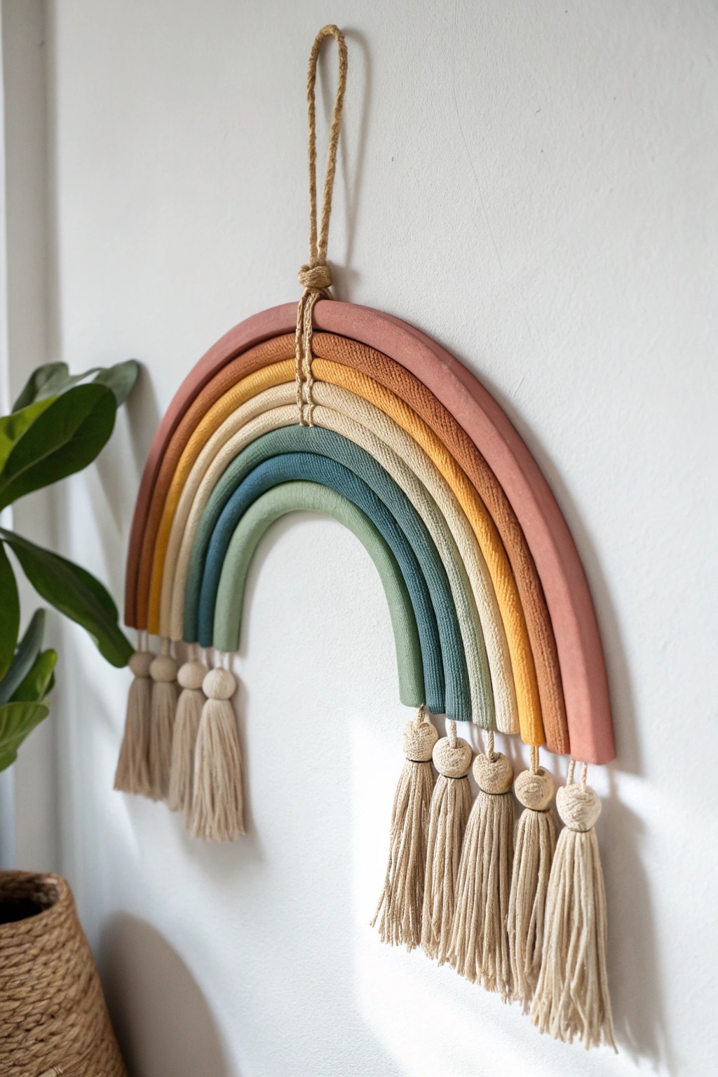 Brighten your space with a handcrafted clay rainbow—minimalist, bold, and full of joy.