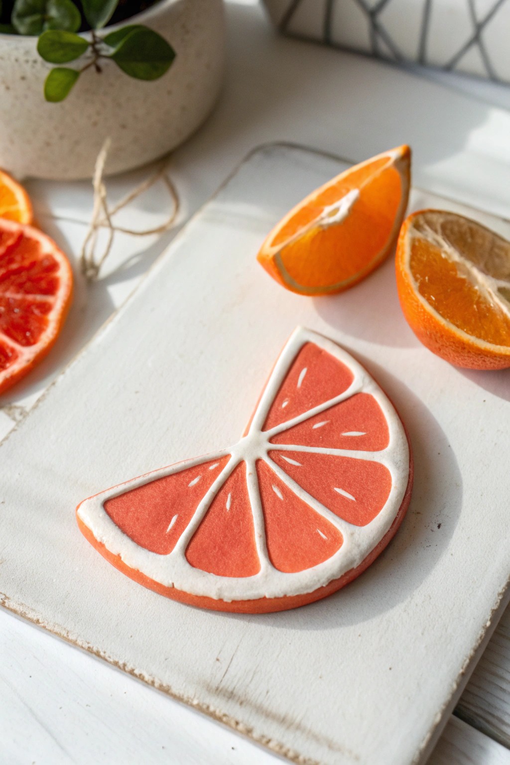 Add a pop of handcrafted charm to your fridge with bold, minimalist clay magnets.