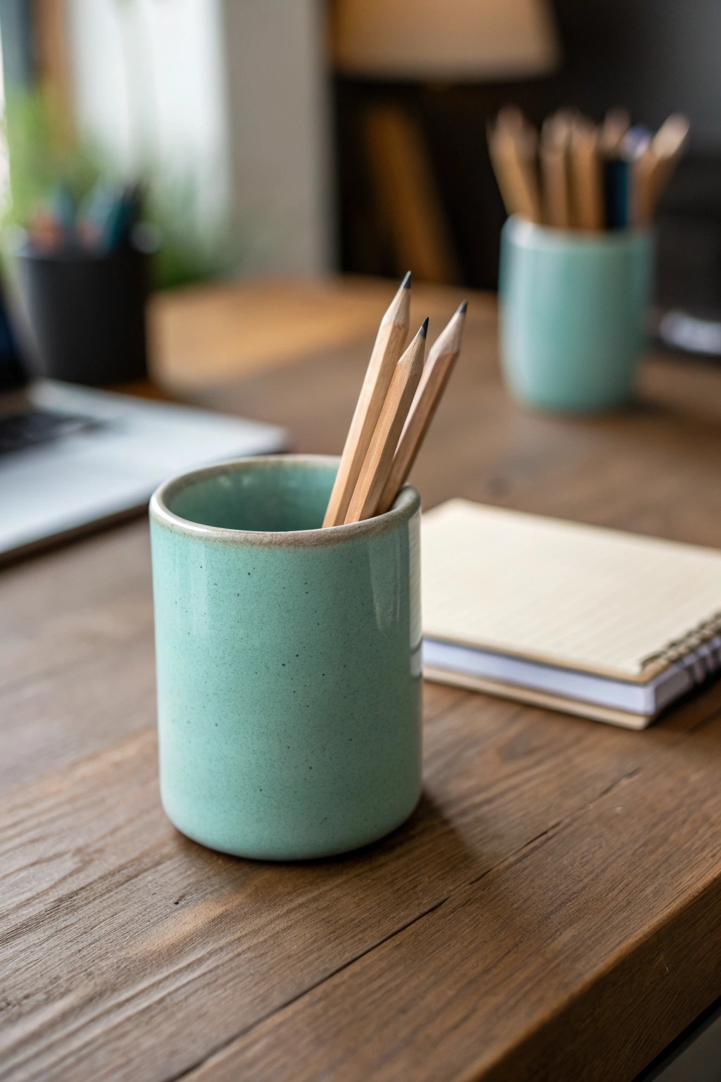 Elevate your workspace with color-coordinated, handcrafted desk accessories.