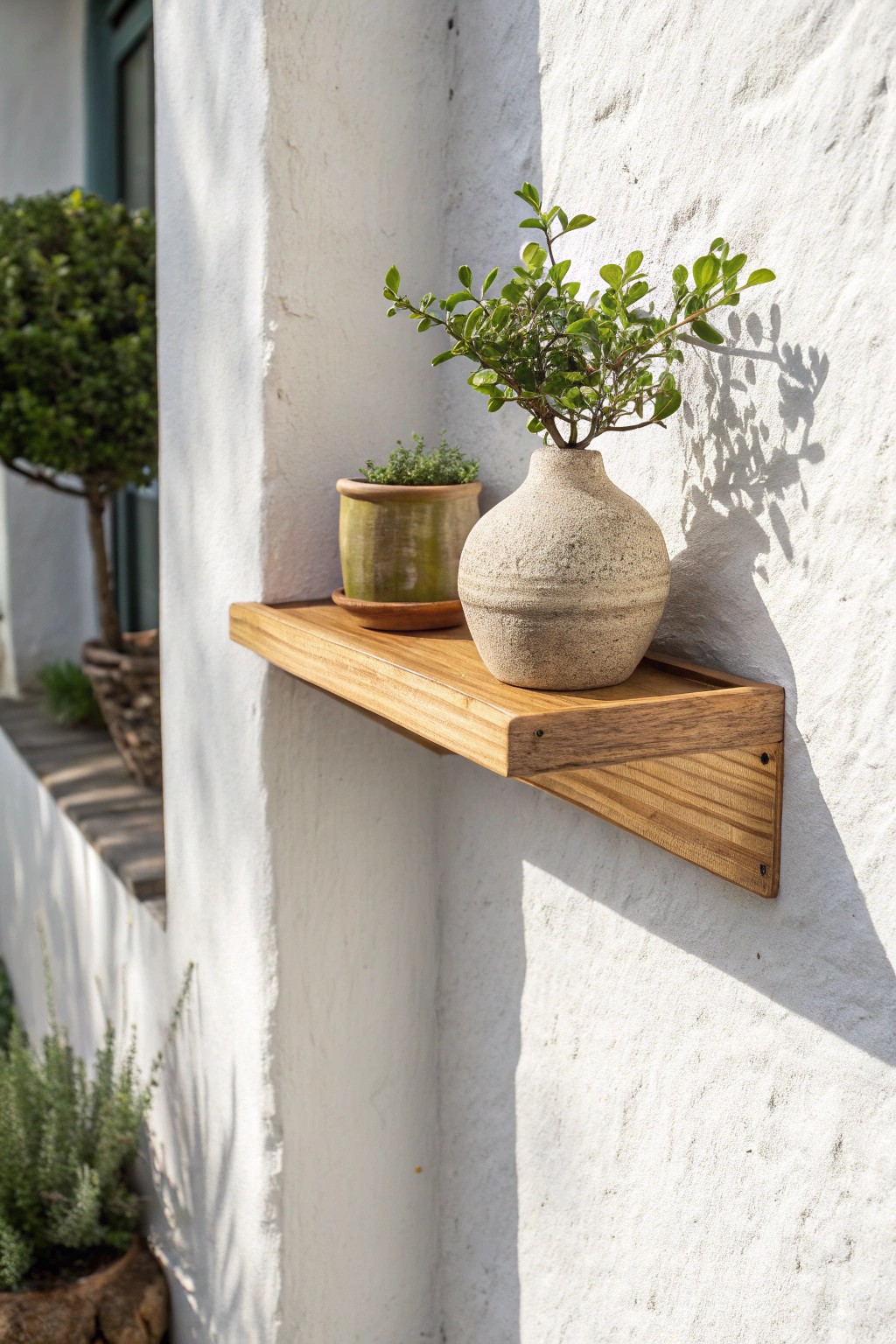 Transform an unused corner with a beautifully simple floating shelf.