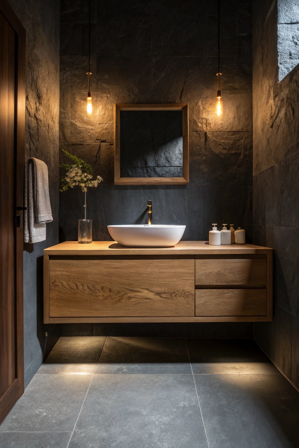 Elevate your bathroom with a glowing, handcrafted floating vanity.