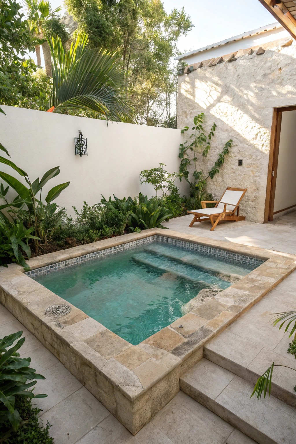 Cozy plunge pool perfection: big style for small spaces.