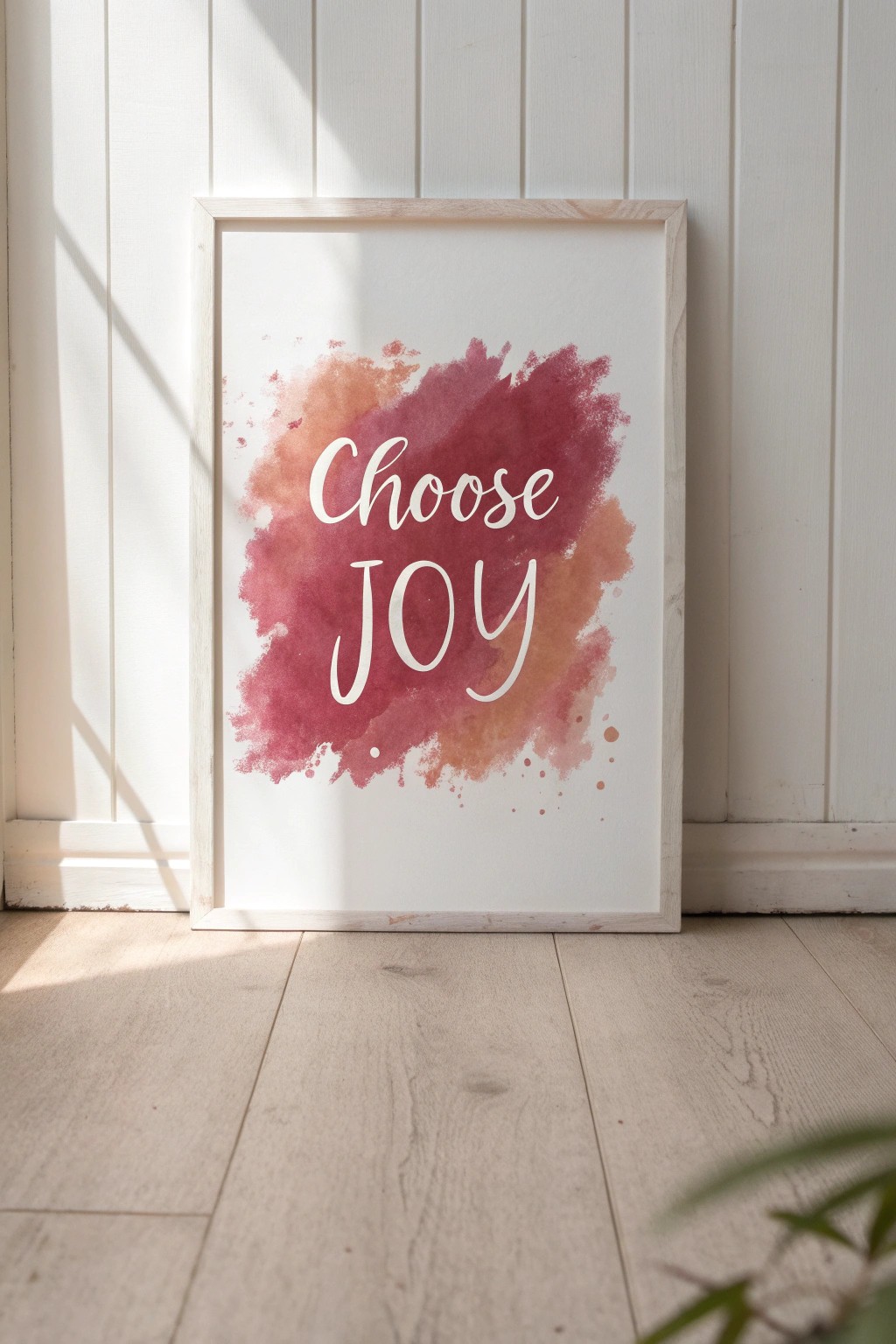 Let your space inspire: a minimalist 'Choose Joy' poster with bold, beautiful simplicity.