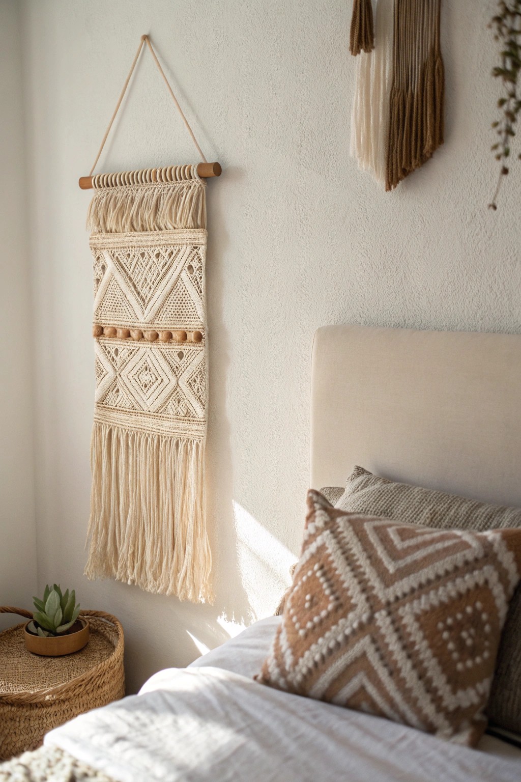 Elevate your bedroom with handcrafted, sculptural wall art.