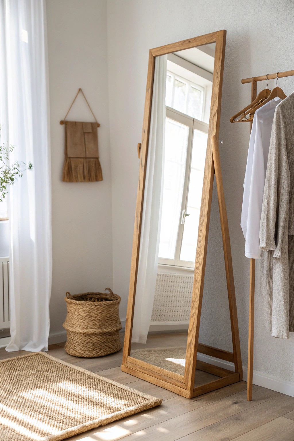 Elevate your closet with a timeless full-length mirror—where style meets simplicity.