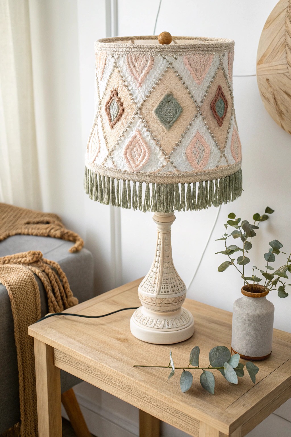 Elevate your space with a handcrafted crochet lampshade cover – where Scandi minimalism meets boho charm.
