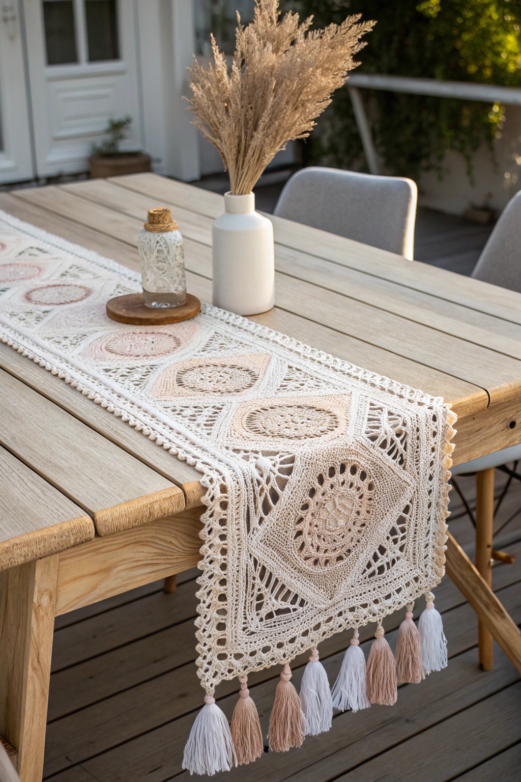 Elevate your tablescape with a handcrafted crochet table runner—where vintage charm meets modern minimalism.