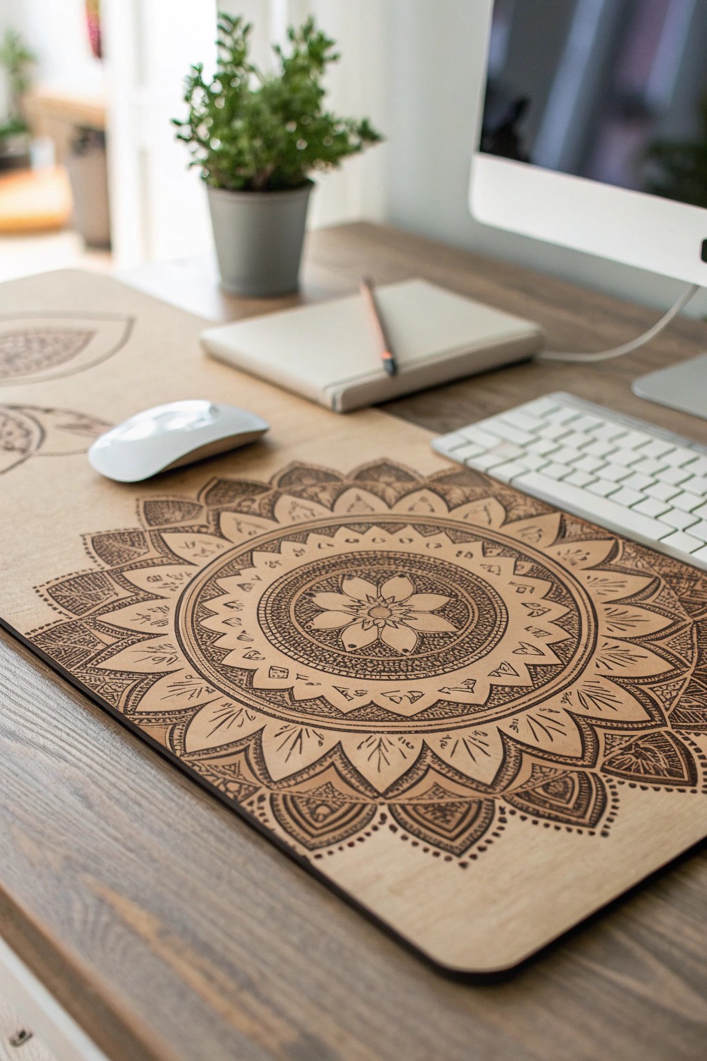 Elevate your desk with an artful mandala mouse pad—where function meets mindful design.