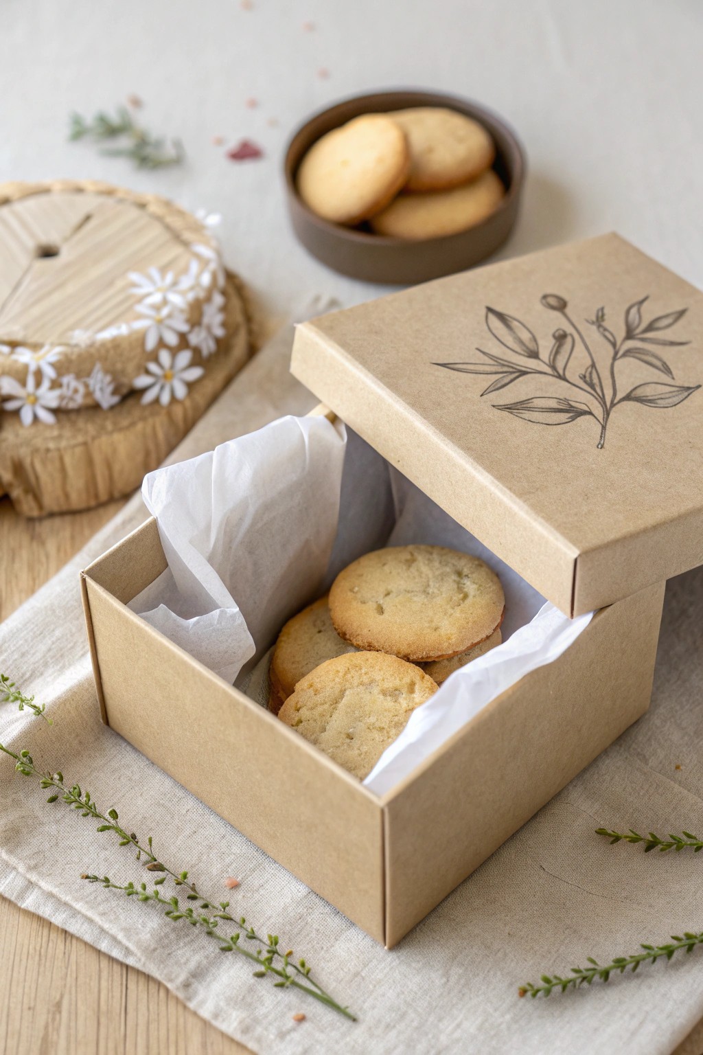 Handmade cookie box: a thoughtful, beautifully crafted gift idea.