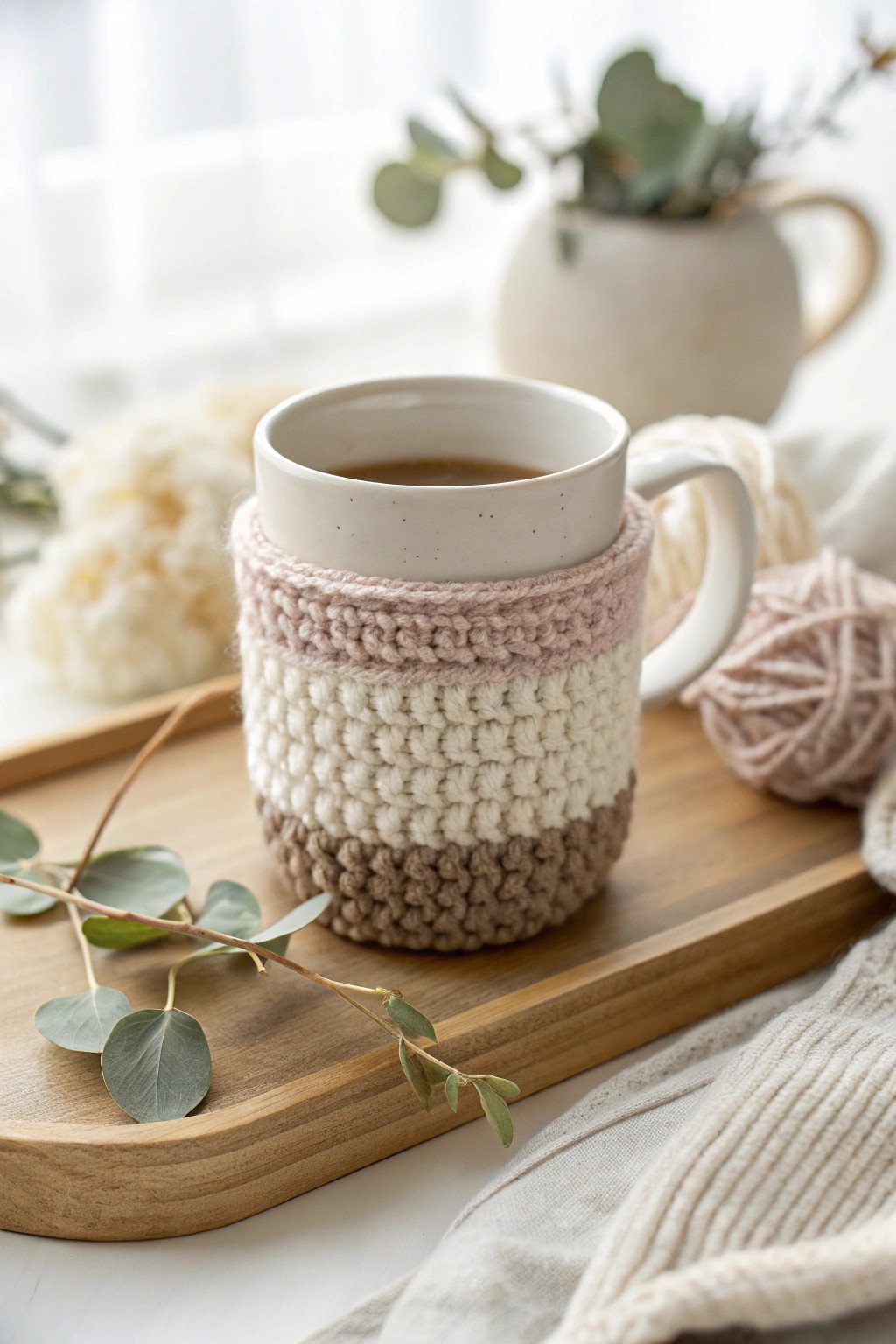 Elevate your morning ritual with a cozy, handmade touch.