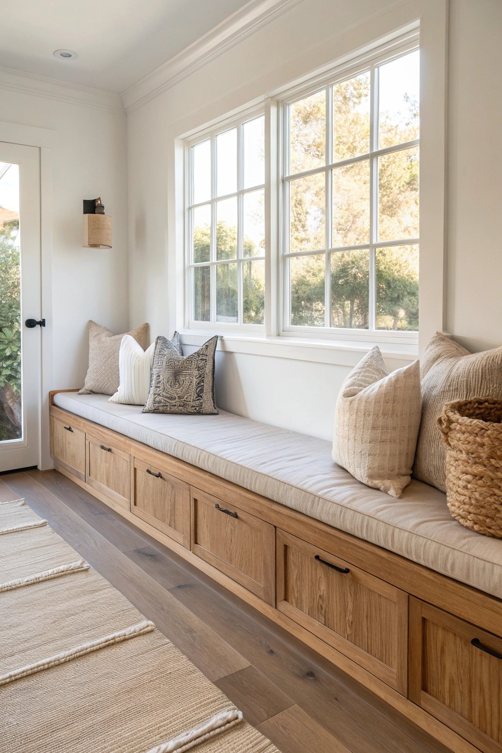Effortless style and smart storage—discover the charm of built-in benches for your living room.