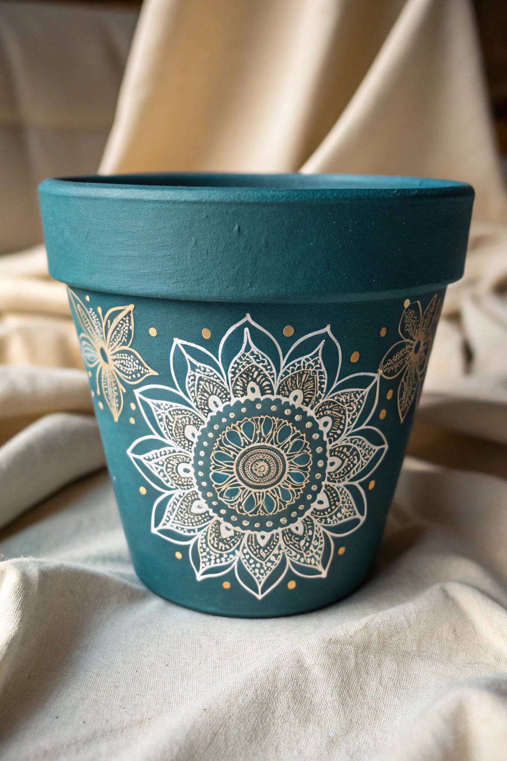 Elevate your space with a bold mandala pot – where modern minimalism meets artistic magic.