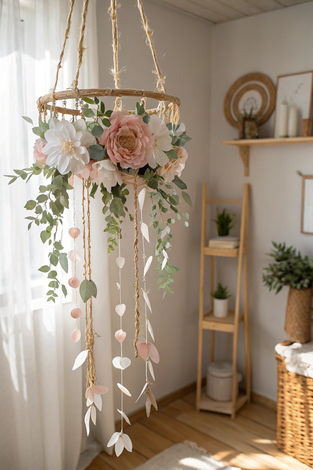 Bring spring indoors with a handcrafted paper flower chandelier—simple, beautiful, and full of magic.