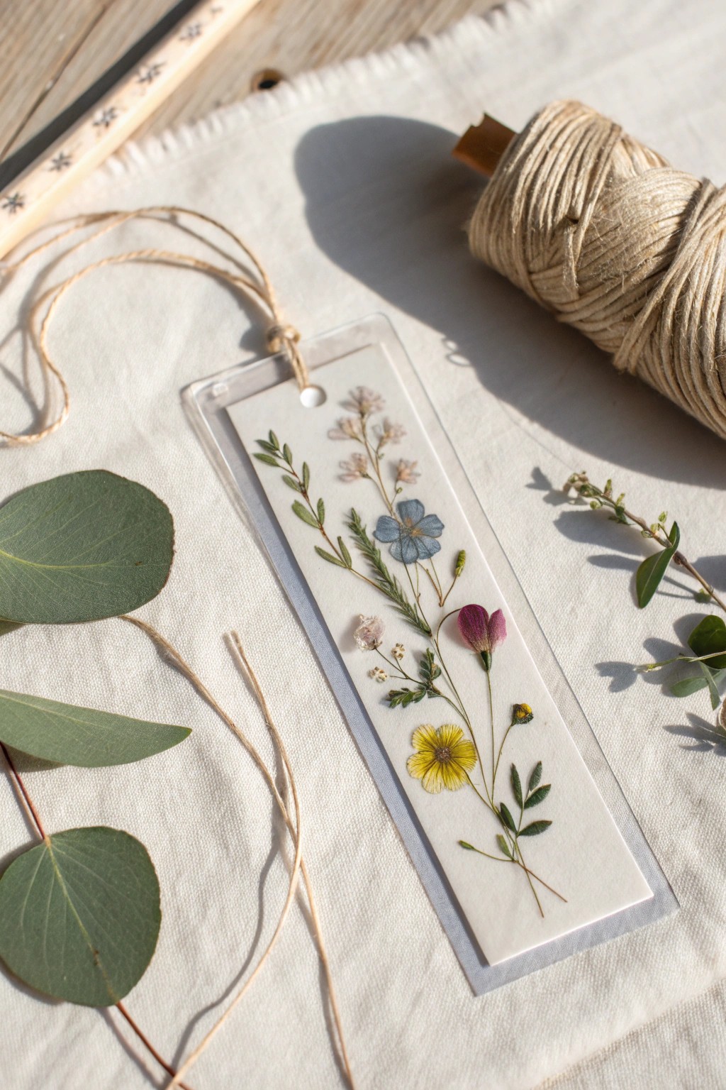 Handcrafted pressed flower bookmark—thoughtful, natural beauty for your wedding favors.