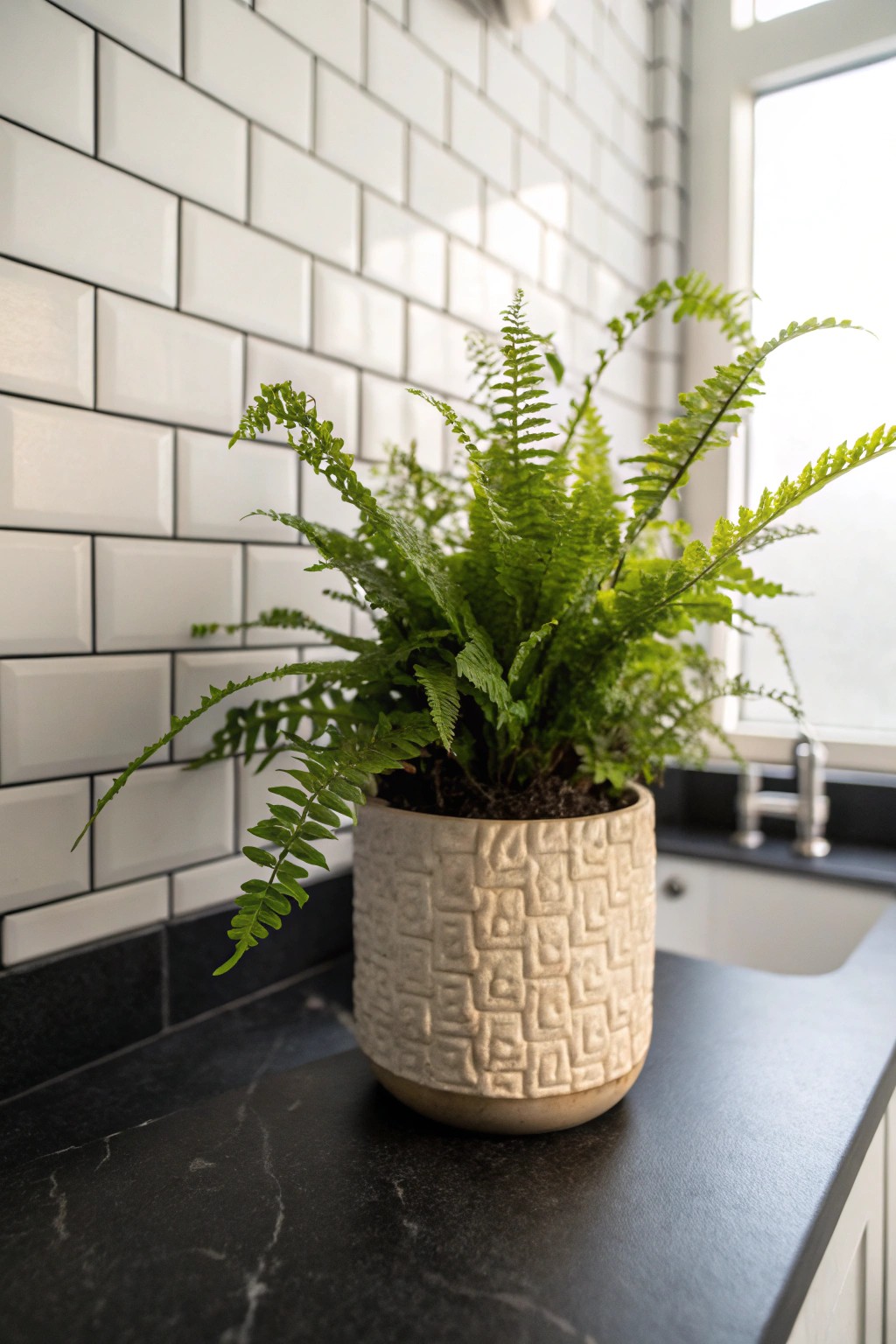 Bring life to black & white with a touch of green and handcrafted beauty.
