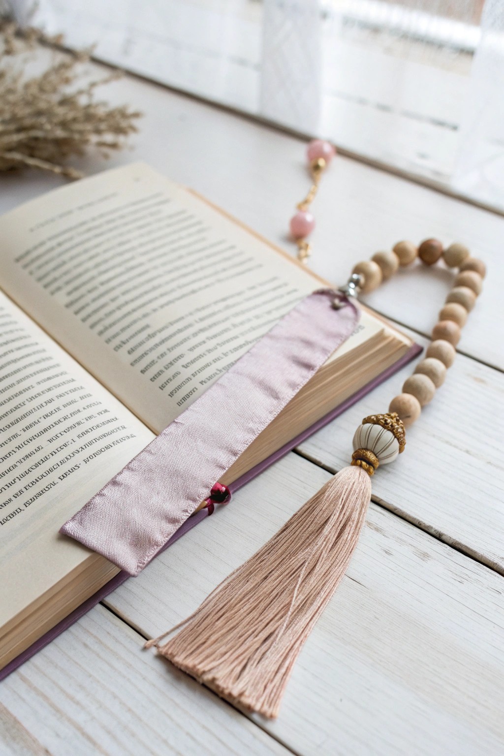 Handcrafted beaded tassel bookmark—where simplicity meets playful charm.