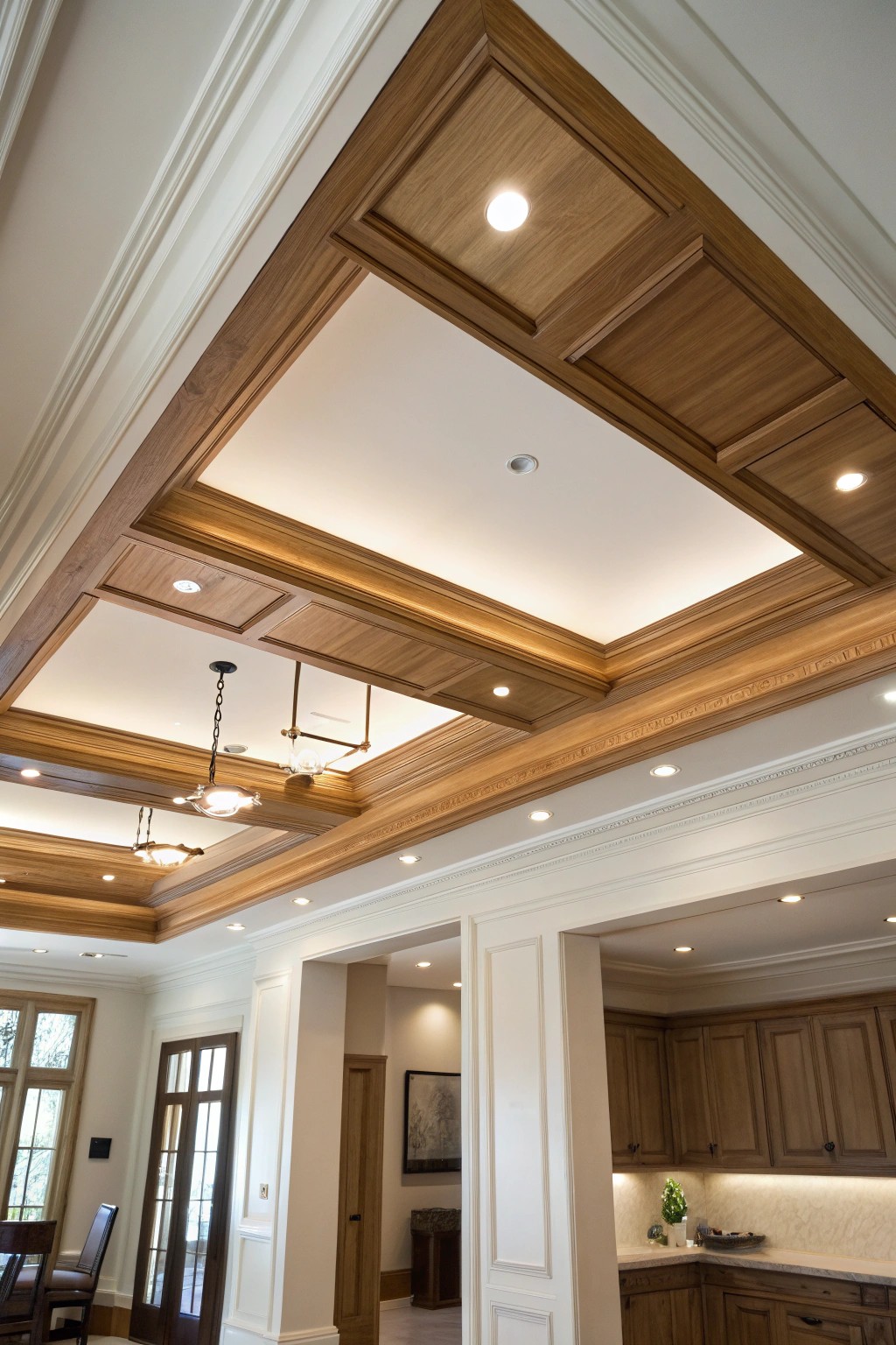 Elevate your space with the quiet drama of a handcrafted tray ceiling.