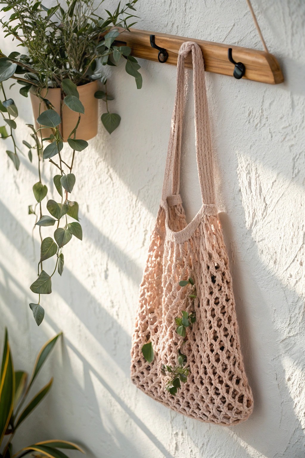 Chic crochet mini market bag: a handcrafted touch of everyday beauty.