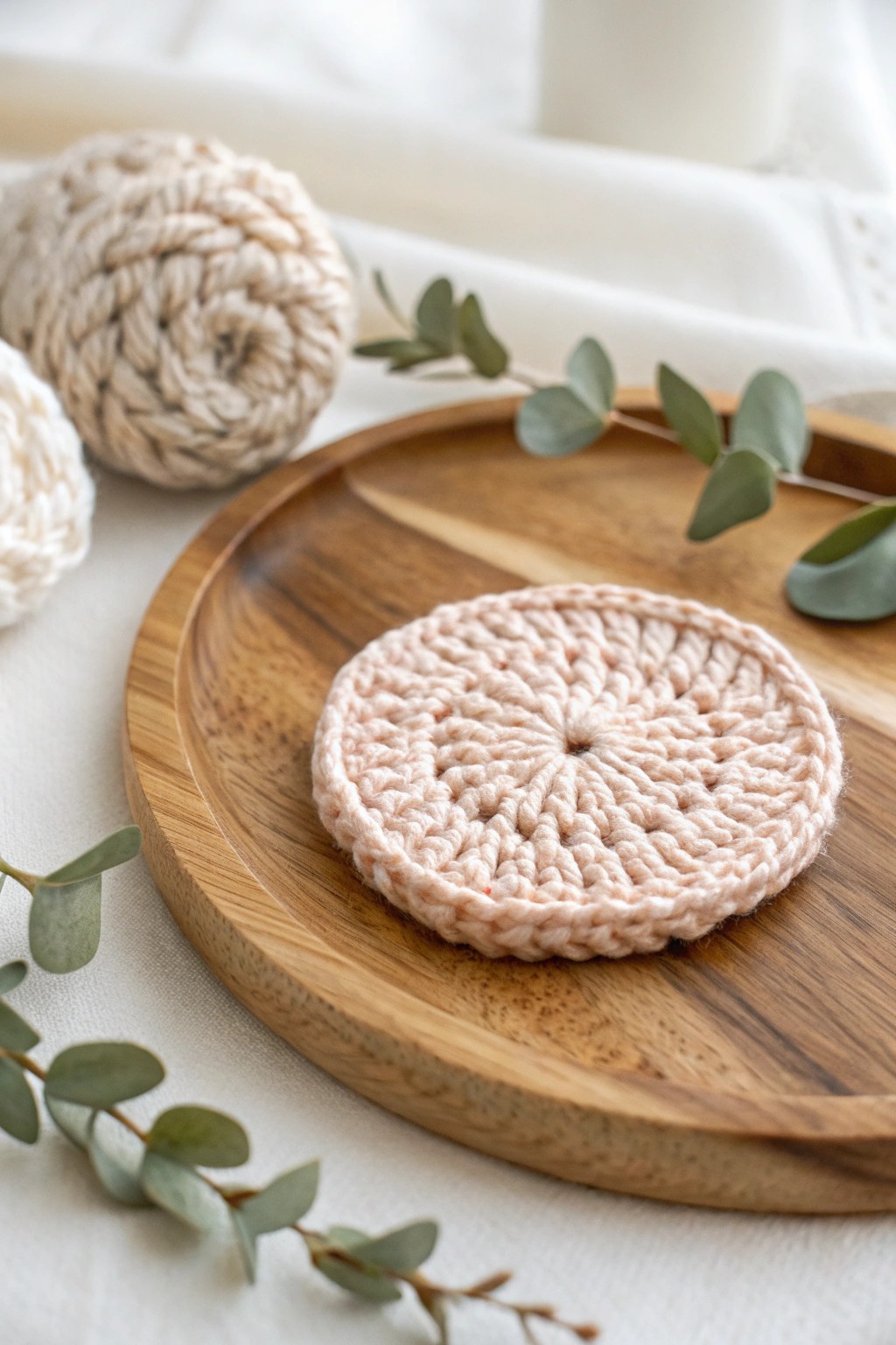 Handmade crochet facial round: simple, sustainable, and oh-so-chic.