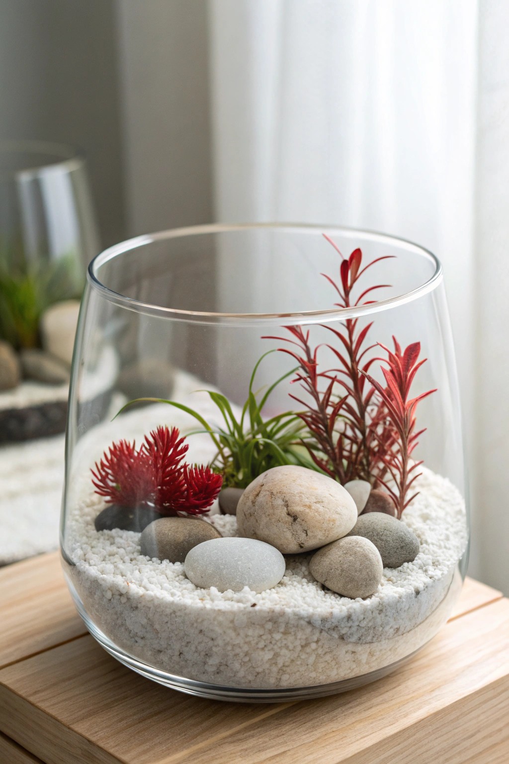 Minimalist Scandinavian fish tank—where natural elegance meets modern design.