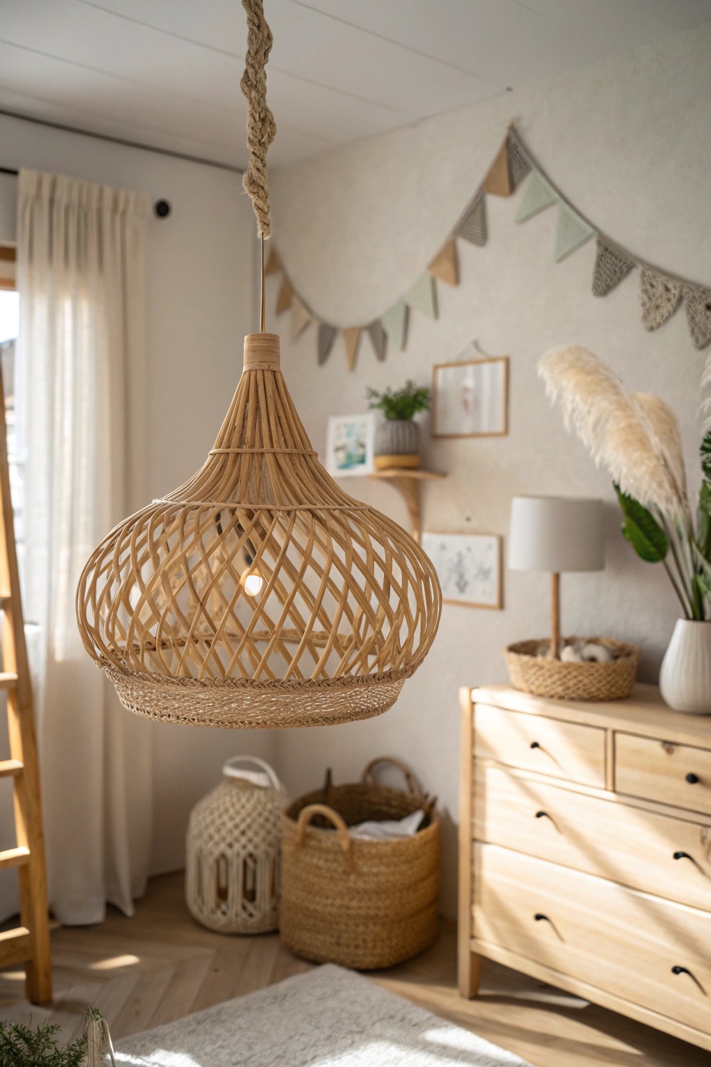 Let a whimsical lamp shine—statement lighting transforms every bedtime into magic.
