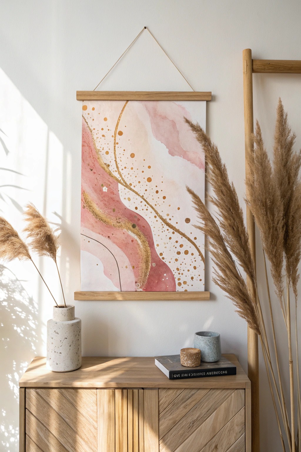 Energize your space with handcrafted, abstract paint splatter art.