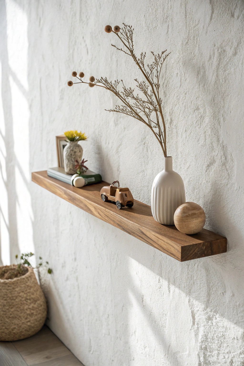 Showcase your treasures on a beautifully crafted floating shelf.