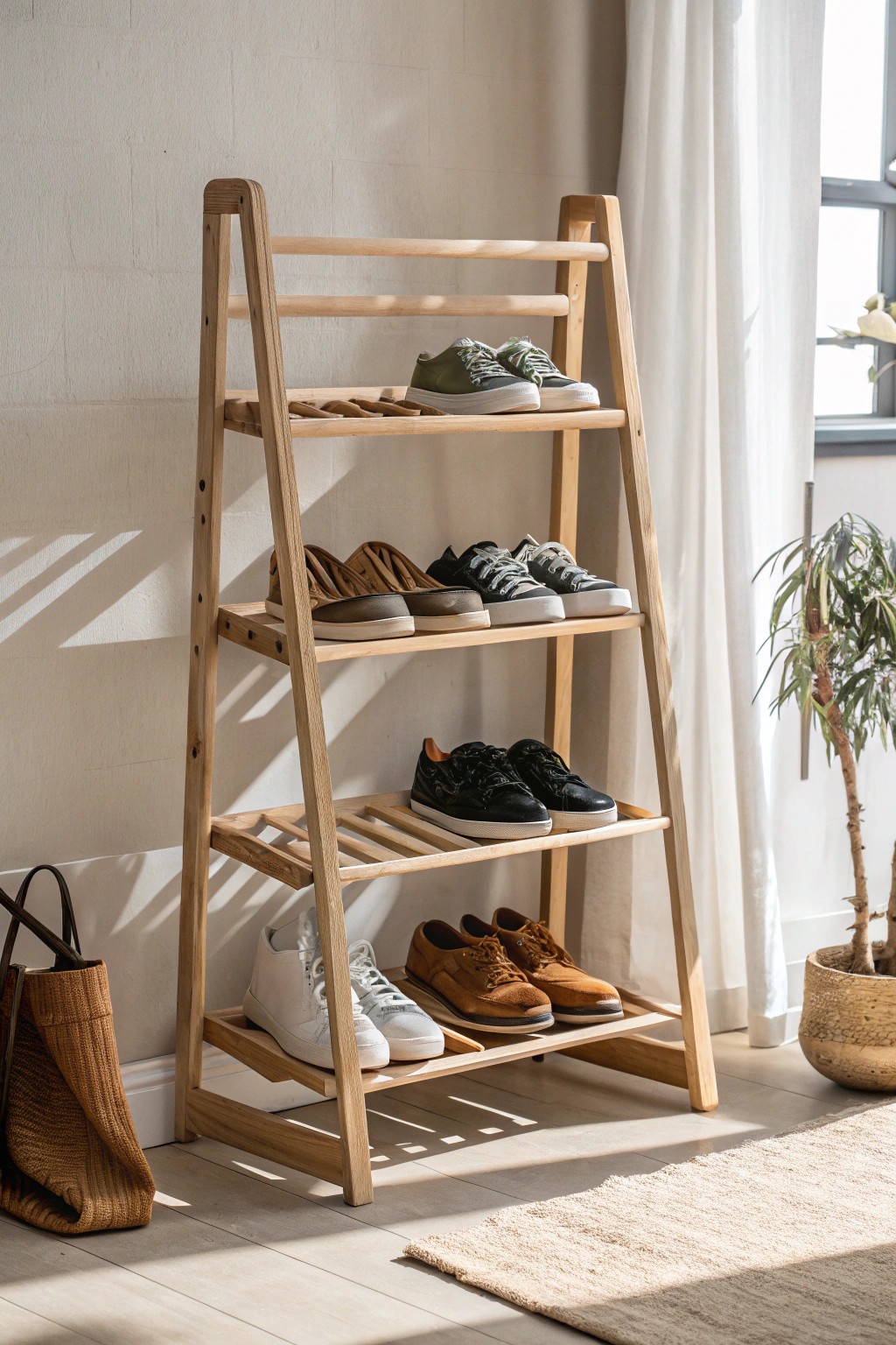 Turn your closet into a shoe lover’s sanctuary with a chic, handcrafted multi-level rack.